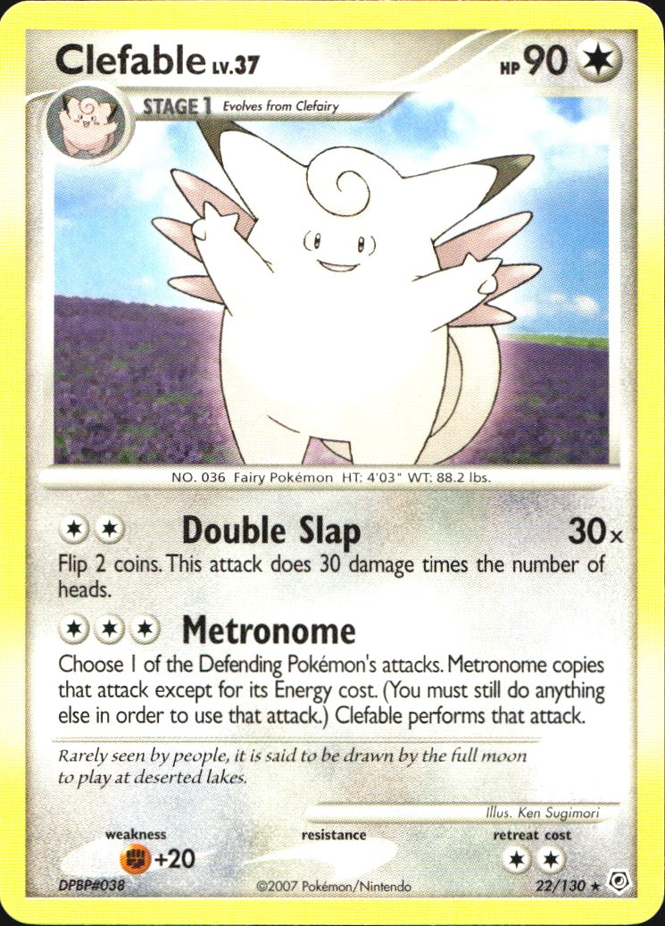 Clefable 22/130 Rare Diamond & Pearl Pokemon Near Mint