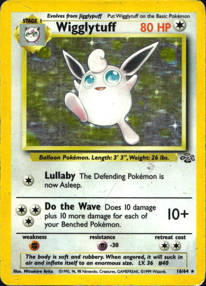 Wigglytuff 16/64 Holo Rare Jungle Pokemon Heavily Played