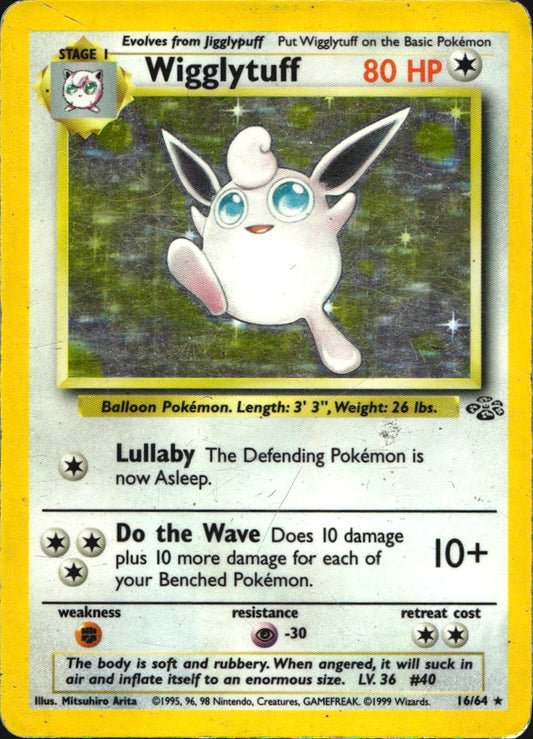 Wigglytuff 16/64 Holo Rare Jungle Pokemon Heavily Played