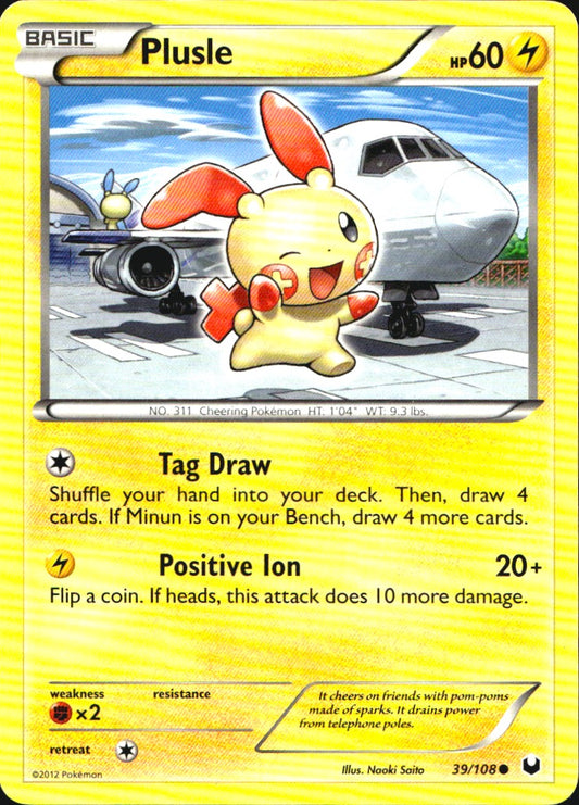 Plusle 39/108 Common Dark Explorers Pokemon Near Mint
