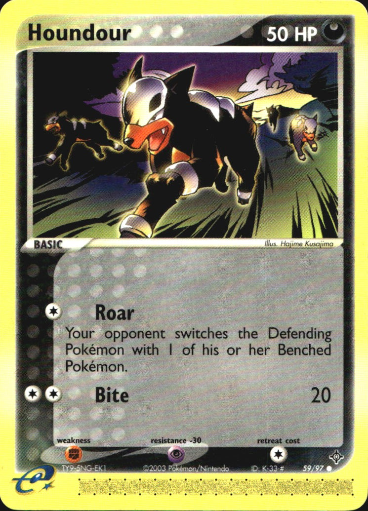 Houndour 59/97 Common Dragon Pokemon Near Mint