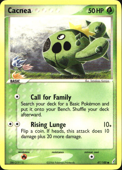 Cacnea 47/100 Common Crystal Guardians Pokemon Near Mint