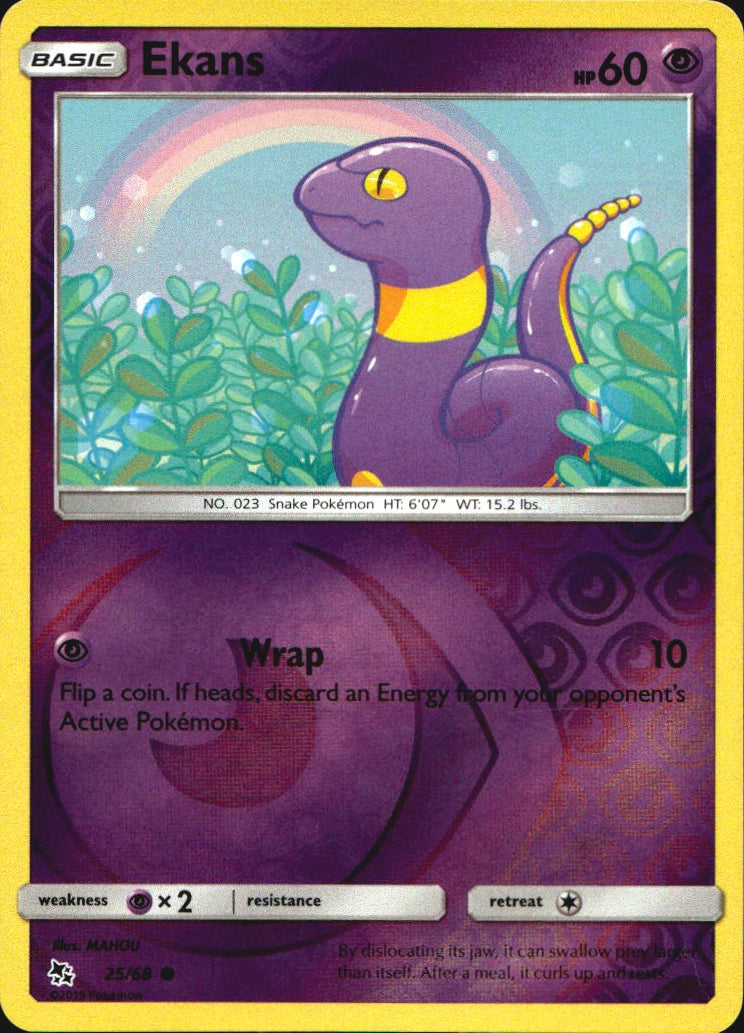 Ekans 25/68 Common Hidden Fates Pokemon Near Mint