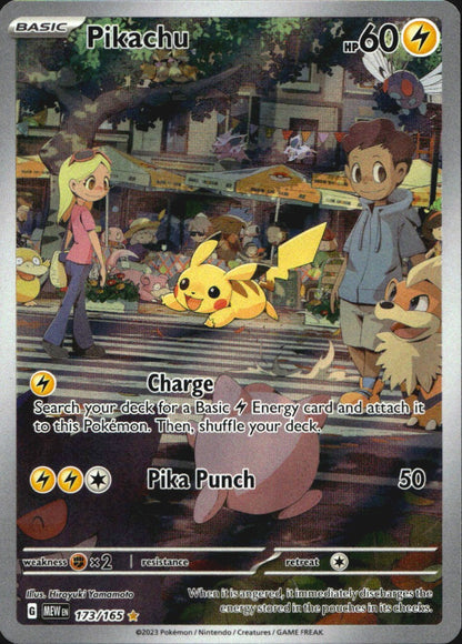 Pikachu 173/165 Illustration Rare 151 Pokemon Near Mint