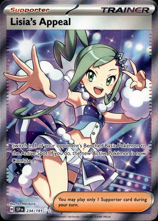 Lisia's Appeal 234/191 Ultra Rare Surging Sparks Pokemon Near Mint