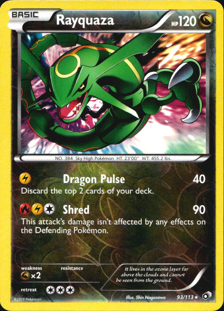 Rayquaza 93/113 Holo Rare Legendary Treasures Pokemon Reverse Holo Near Mint
