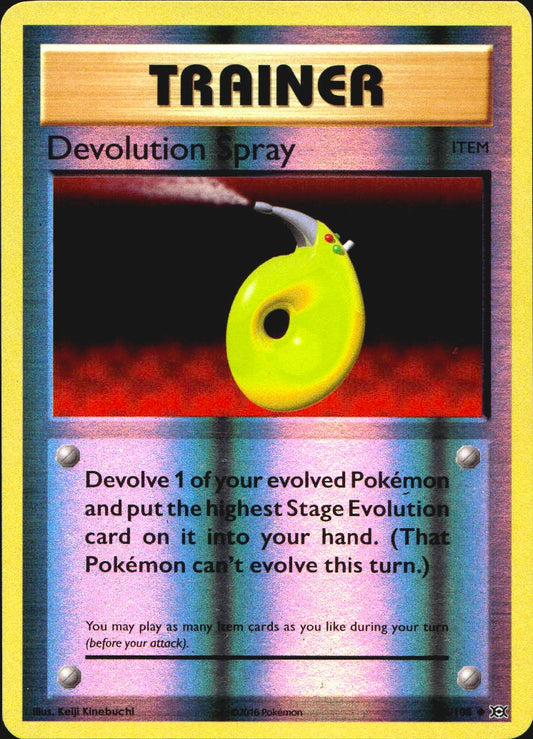 Devolution Spray 76/108 Uncommon Evolutions Pokemon Reverse Holo Near Mint