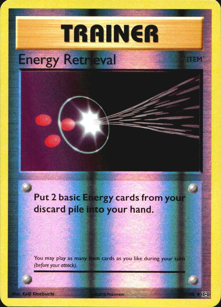 Energy Retrieval 77/108 Uncommon Evolutions Pokemon Reverse Holo Near Mint