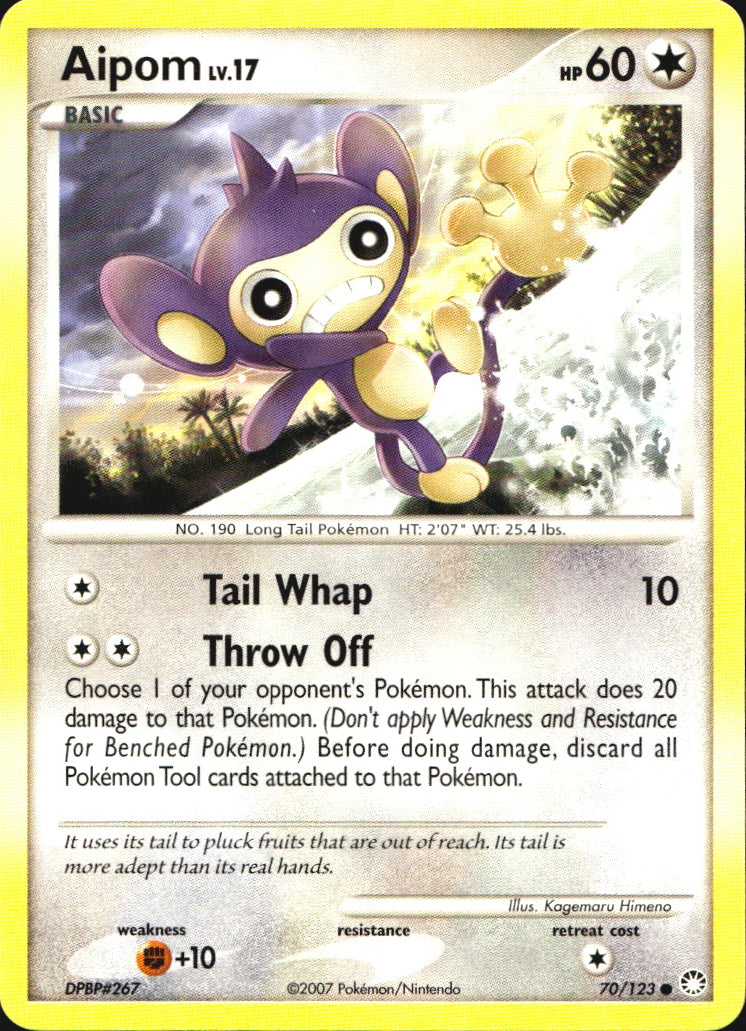Aipom 70/123 Common Mysterious Treasures Pokemon Near Mint