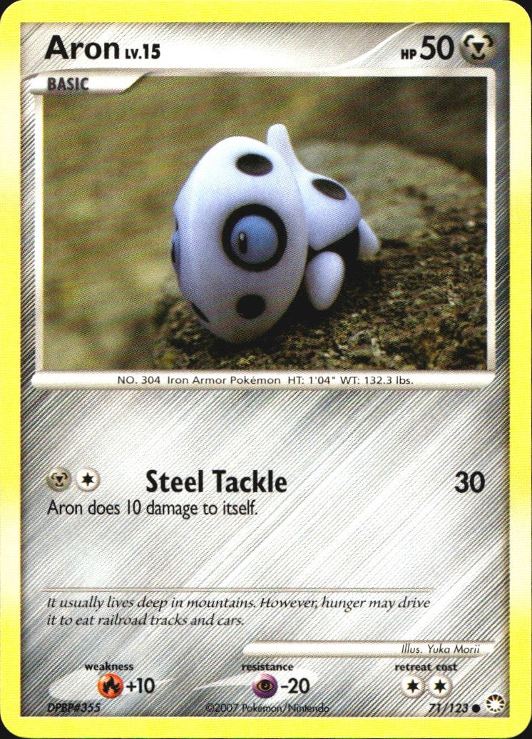Aron 71/123 Common Mysterious Treasures Pokemon Near Mint