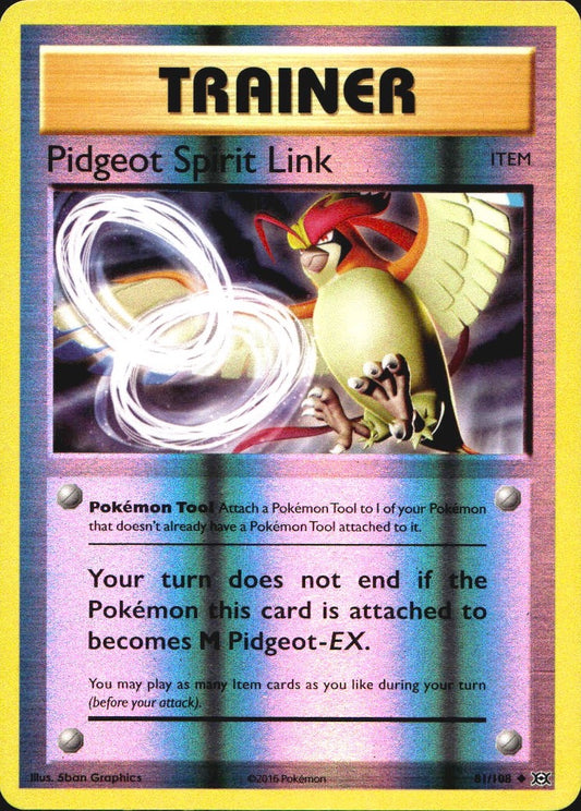 Pidgeot Spirit Link 81/108 Uncommon Evolutions Pokemon Reverse Holo Near Mint