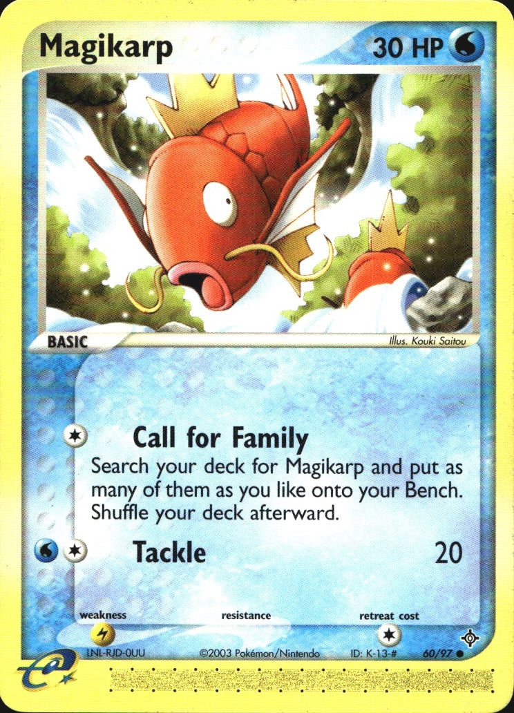 Magikarp 60/97 Common Dragon Pokemon Near Mint