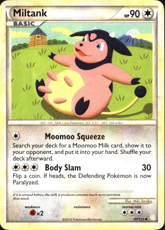 Miltank 47/123 Uncommon HeartGold & SoulSilver Pokemon Near Mint