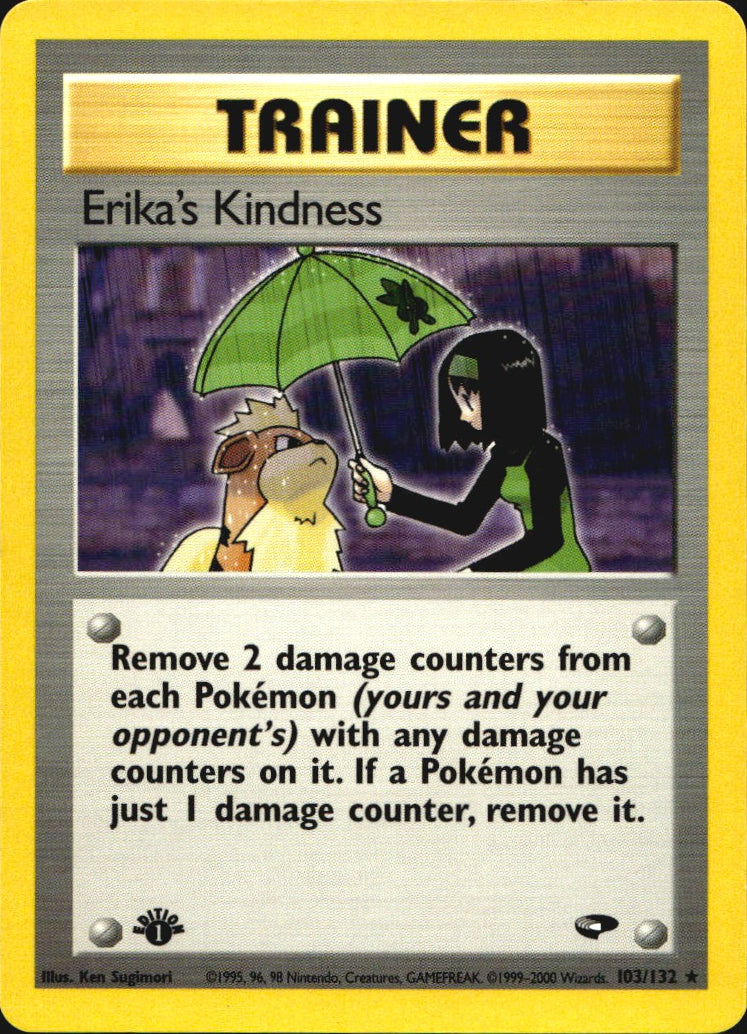 Erika's Kindness 103/132 Rare Gym Challenge Pokemon 1st Edition Near Mint