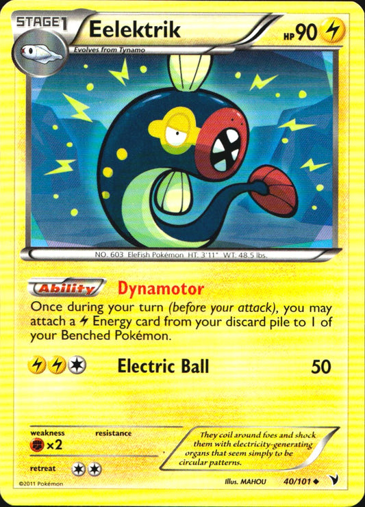 Eelektrik 40/101 Uncommon Noble Victories Pokemon Near Mint
