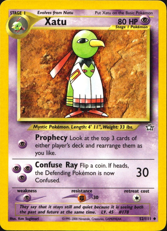 Xatu 52/111 Uncommon Neo Genesis Pokemon Near Mint