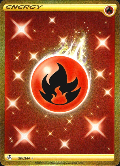 Fire Energy 284/264 Secret Rare Fusion Strike Pokemon Near Mint