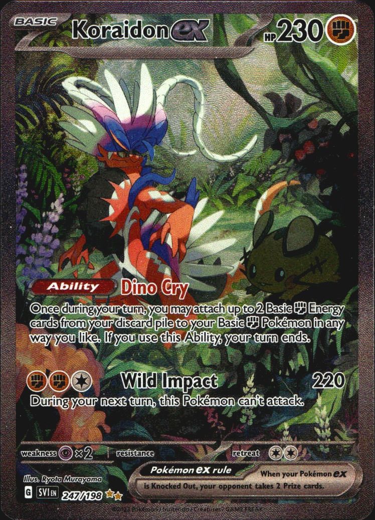 Koraidon ex 247/198 Special Illustration Rare Scarlet & Violet Pokemon Near Mint
