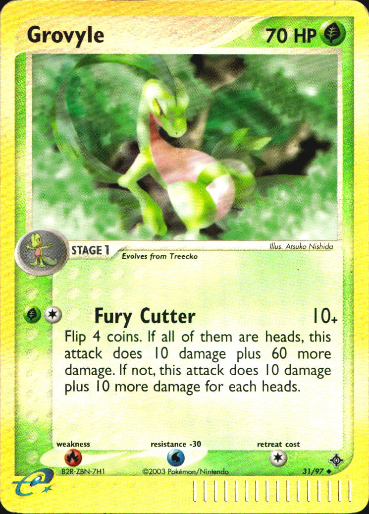 Grovyle 31/97 Uncommon Dragon Pokemon Reverse Holo Lightly Played