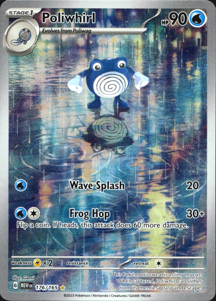 Poliwhirl 176/165 Illustration Rare 151 Pokemon Near Mint
