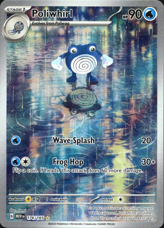 Poliwhirl 176/165 Illustration Rare 151 Pokemon Near Mint