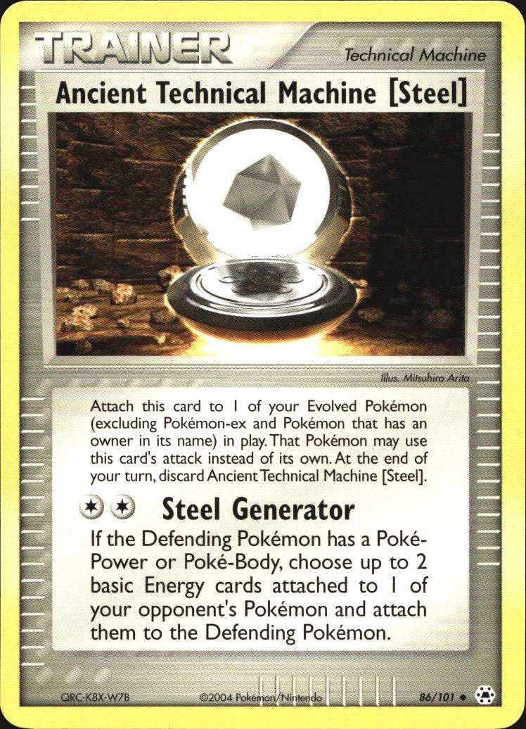 Ancient Technical Machine [Steel] 86/101 Uncommon Hidden Legends Pokemon NM