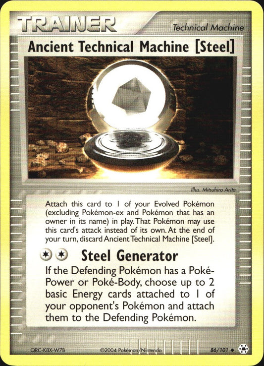 Ancient Technical Machine [Steel] 86/101 Uncommon Hidden Legends Pokemon NM
