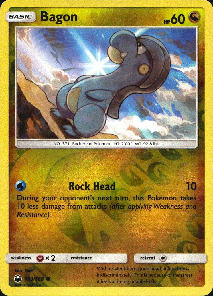 Bagon 103/168 Common Celestial Storm Pokemon Reverse Holo Near Mint