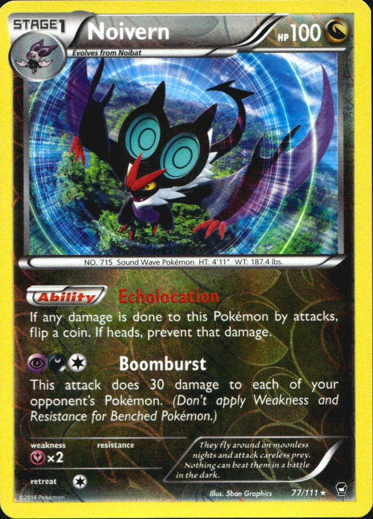 Noivern 77/111 Holo Rare Furious Fists Pokemon Reverse Holo Near Mint