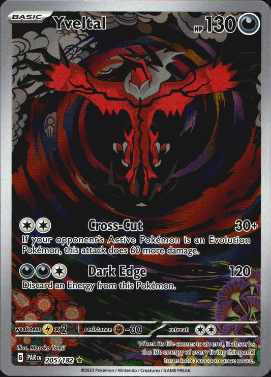 Yveltal 205/182 Illustration Rare Paradox Rift Pokemon Near Mint