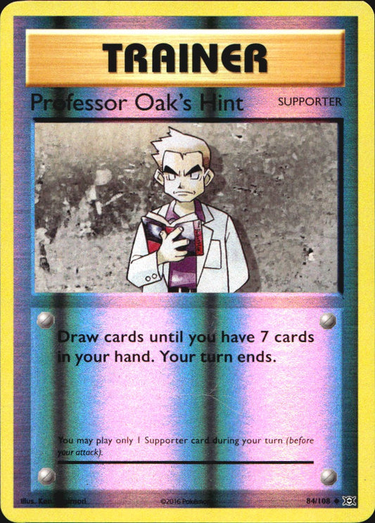 Professor Oak's Hint 84/108 Uncommon Evolutions Pokemon Reverse Holo Near Mint