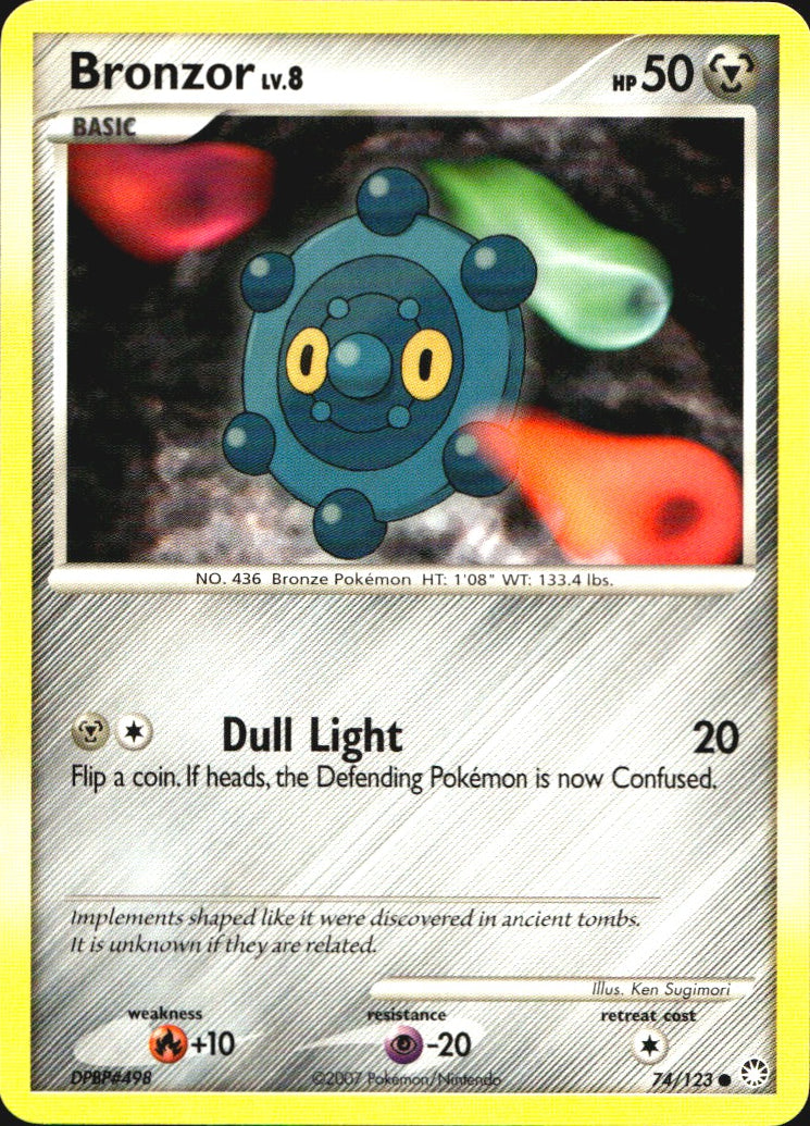 Bronzor 74/123 Common Mysterious Treasures Pokemon Near Mint