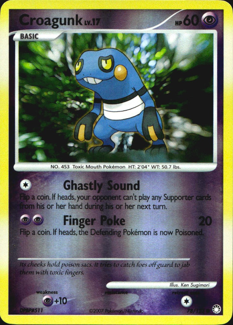 Croagunk 78/123 Common Mysterious Treasures Pokemon Reverse Holo Near Mint