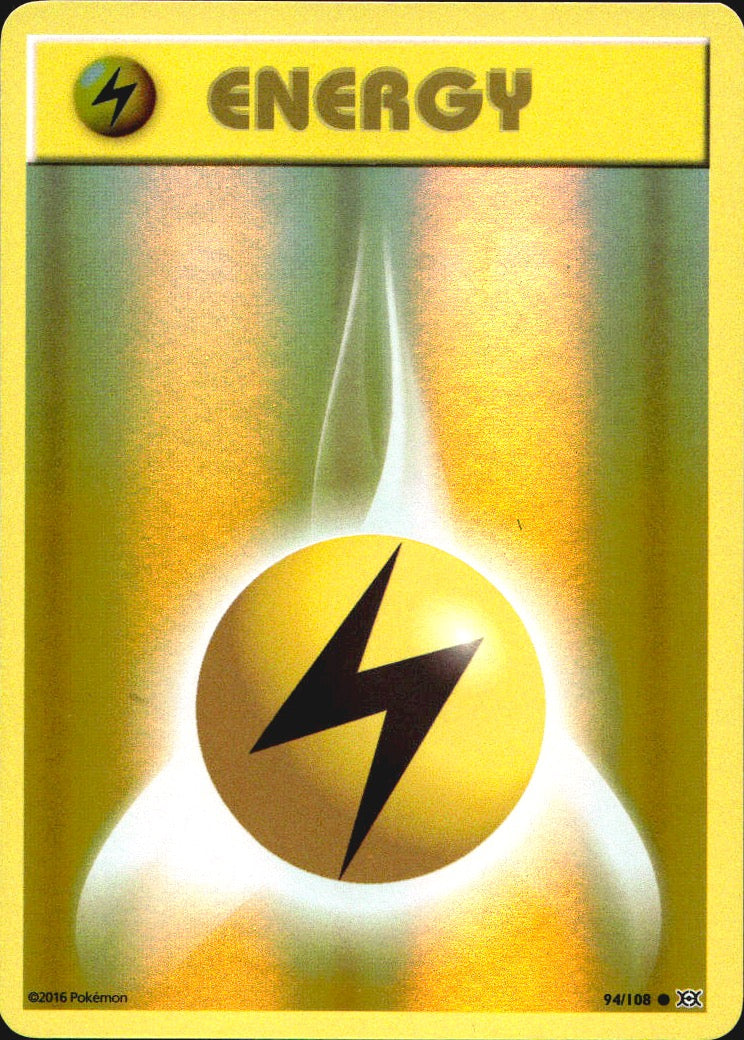 Lightning Energy 94/108 Common Evolutions Pokemon Reverse Holo Near Mint