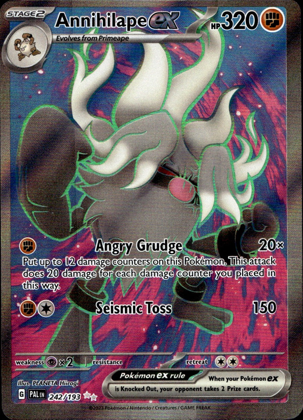 Annihilape ex 242/193 Ultra Rare Paldea Evolved Pokemon Near Mint
