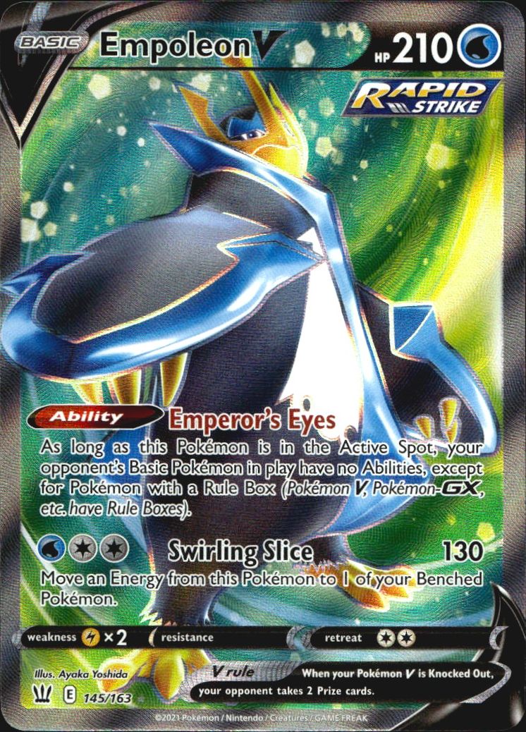 Empoleon V 145/163 Rare Ultra Battle Styles Pokemon Near Mint