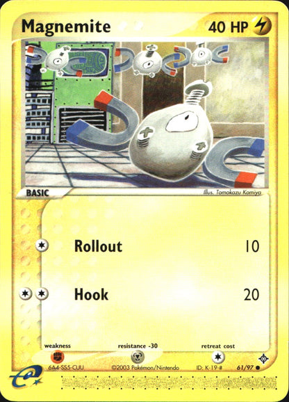 Magnemite 61/97 Common Dragon Pokemon Near Mint