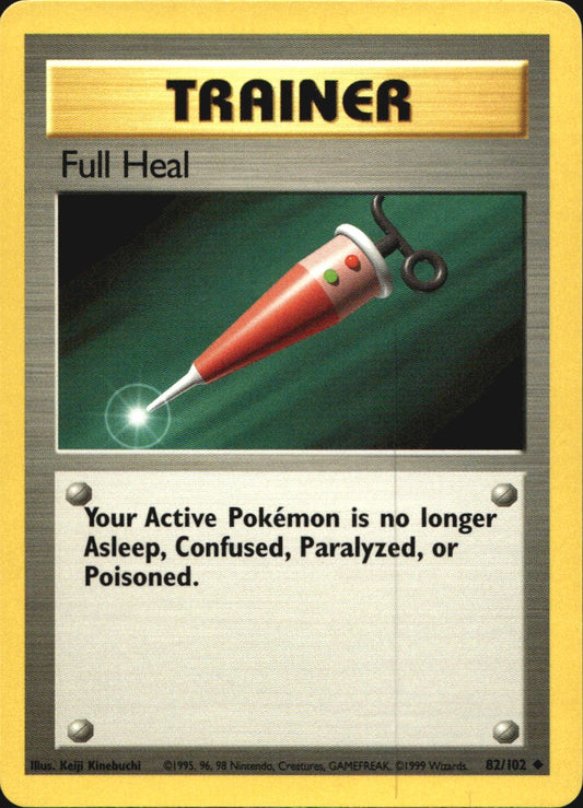 Full Heal 82/102 Uncommon Base Set Pokemon Near Mint