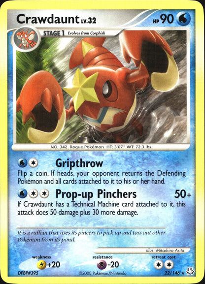 Crawdaunt 22/146 Rare Legends Awakened Pokemon Near Mint