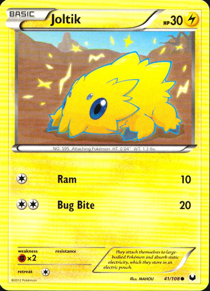 Joltik 41/108 Common Dark Explorers Pokemon Near Mint