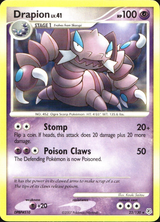 Drapion 23/130 Rare Diamond & Pearl Pokemon Near Mint