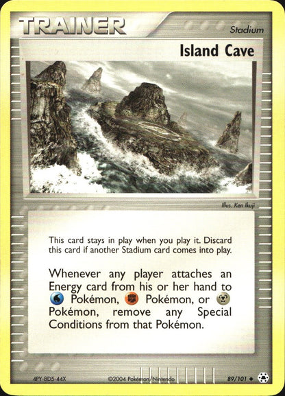 Island Cave 89/101 Uncommon Hidden Legends Pokemon Near Mint