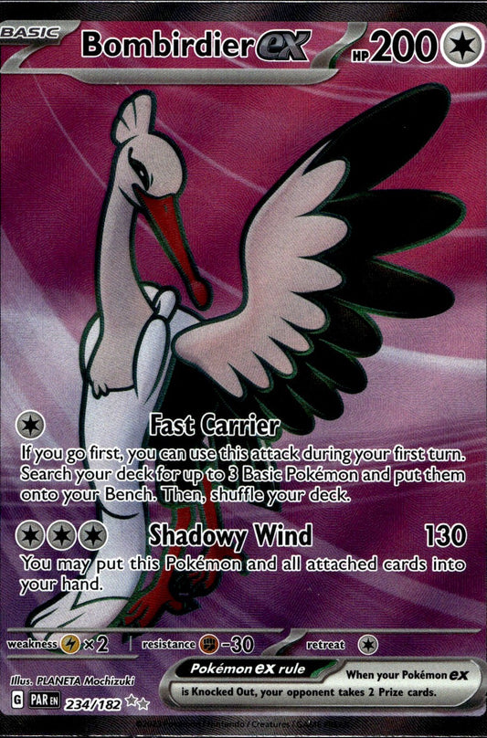 Bombirdier ex 234/182 Ultra Rare Paradox Rift Pokemon Near Mint