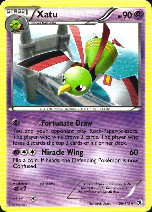 Xatu 56/113 Rare Legendary Treasures Pokemon Near Mint