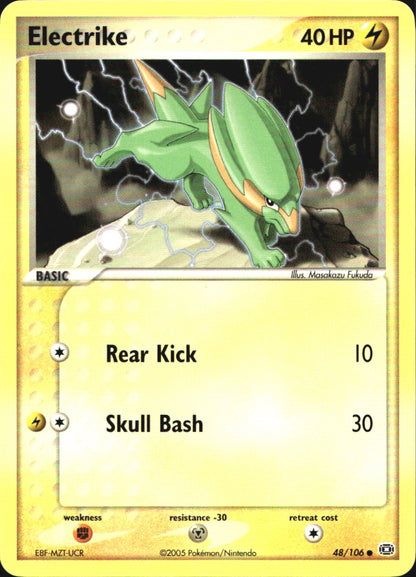 Electrike 48/106 Common Emerald Pokemon Near Mint