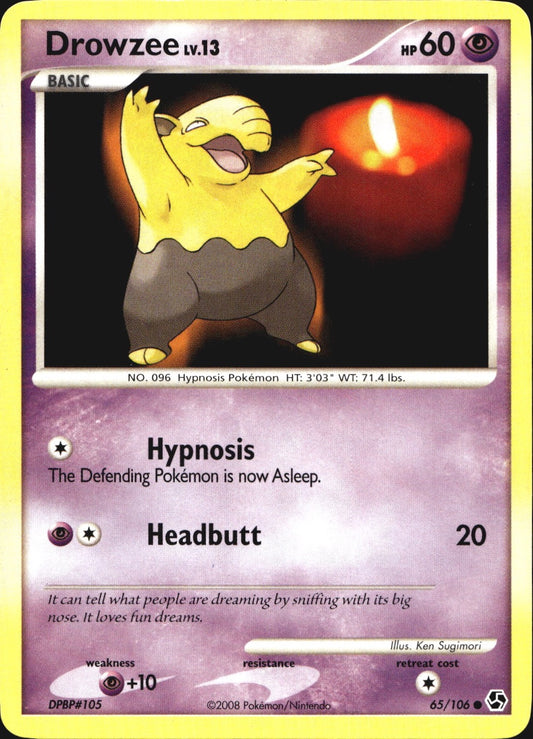 Drowzee 65/106 Common Great Encounters Pokemon Near Mint