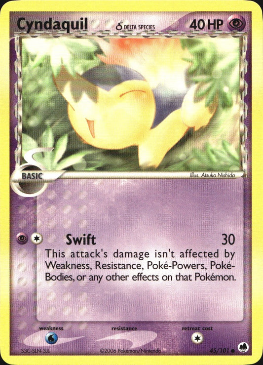 Cyndaquil 45/101 Common Dragon Frontiers Pokemon Near Mint