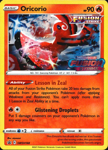 Oricorio SWSH168 Promo SWSH Black Star Pokemon Near Mint