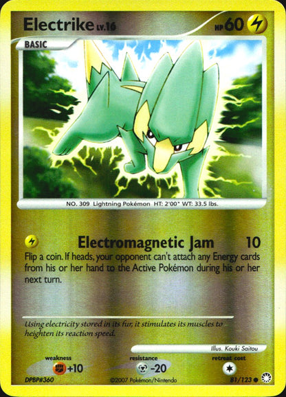 Electrike 81/123 Common Mysterious Treasures Pokemon Reverse Holo Near Mint