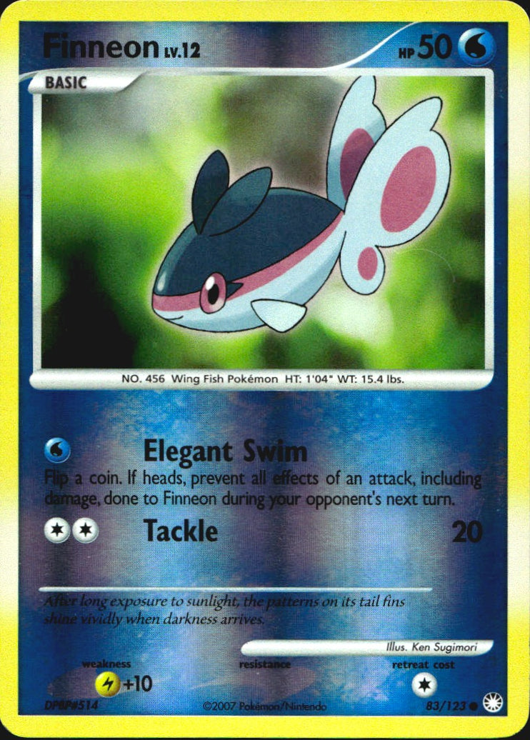 Finneon 83/123 Common Mysterious Treasures Pokemon Reverse Holo Near Mint